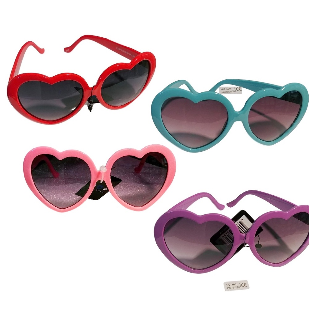 4 Pair Adult Sunglasses Heart Shaped Wedding